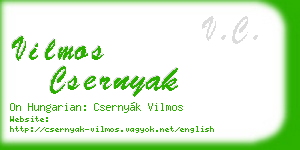 vilmos csernyak business card